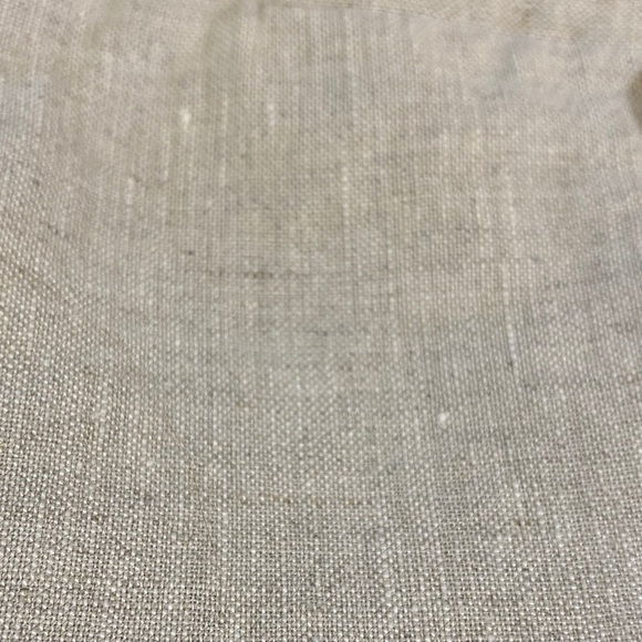 Size 4 Talbots 100% Linen Cream Wide-Leg Pants with Button Detail - Picture 6 of 11